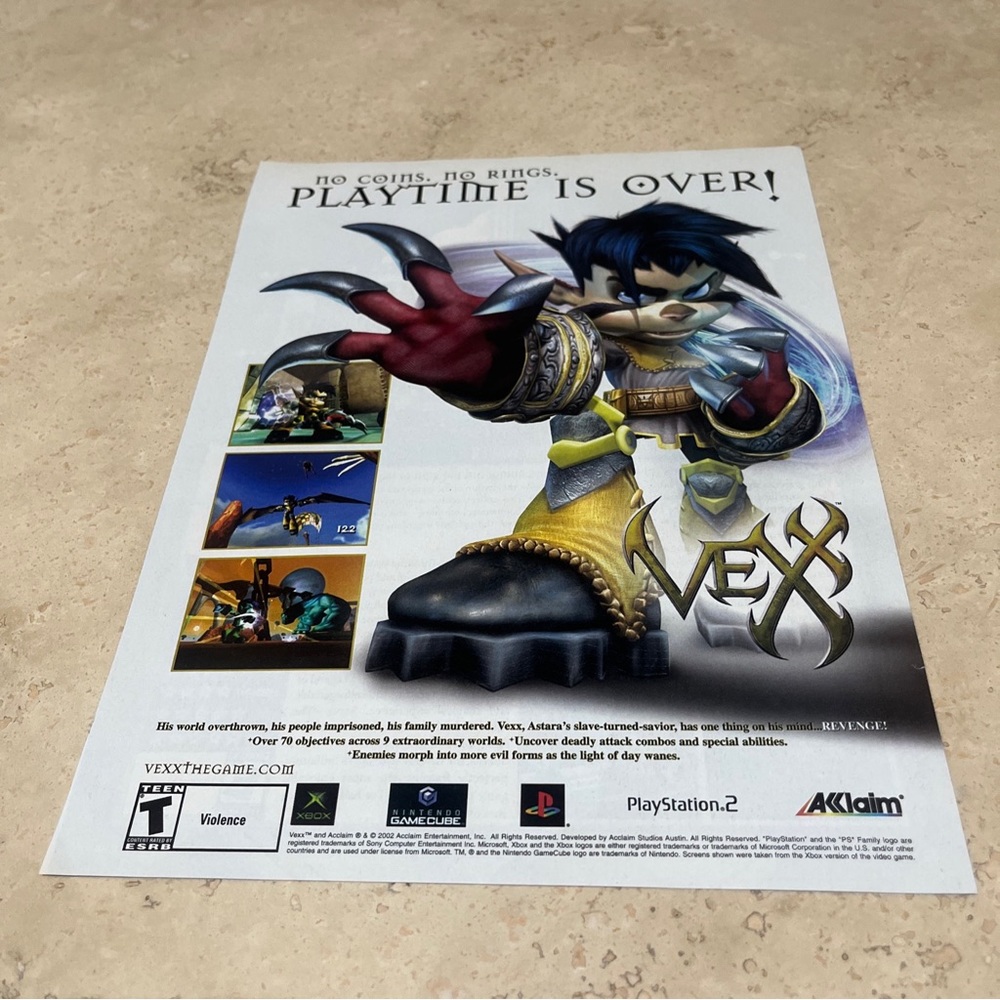 Vexx video game nintendo gamecube ad